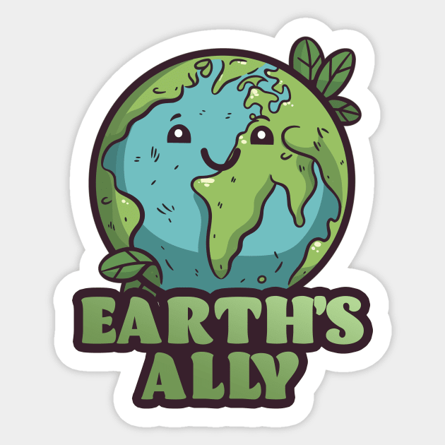 Earth's Ally Sticker by Mad Swell Designs